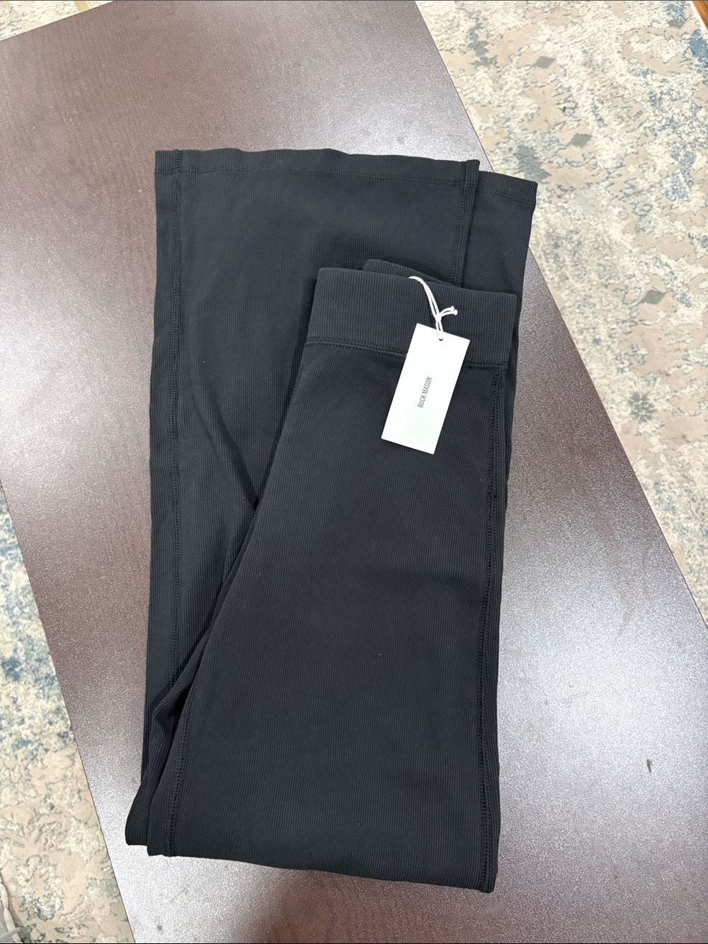 Buck Mason NWT Women’s Black Surplus Rib Weekender Pant XS Retail $98 Flaw